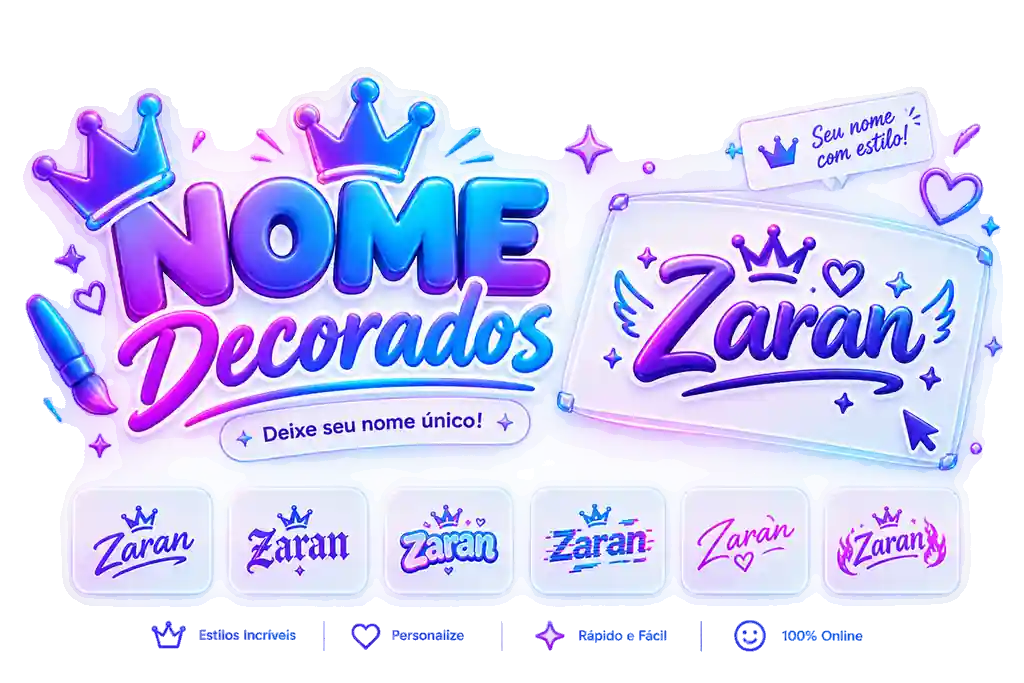 Nomes Decorados para Copiar e Colar